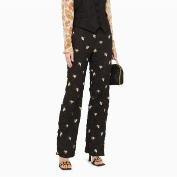 Simons Contemporaine Black Floral Trousers - Picture 1 of 14